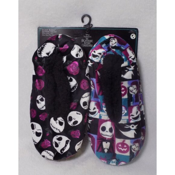 Nightmare Before Christmas Women's Slipper Socks 2-Pack (7-9.5) New - Picture 1 of 5